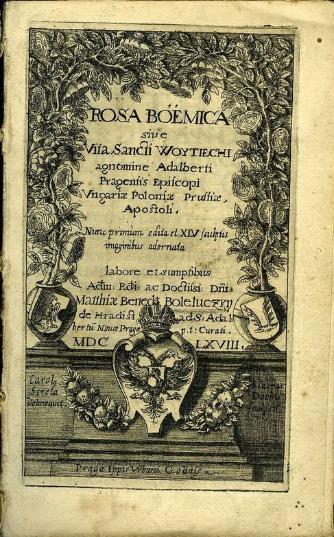 8_Titulní list díla Rosa Boemica Benedikta Matěje Boleluckého_Jde o jeden z nejkrásnějších českých barokních tisků_foto archiv Rosa Bohemica.jpg