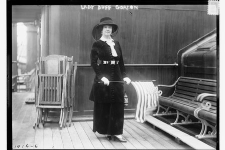 "Noste černou za všech okolností", prohlásila Lucy Duff-Gordonová, slavné britská módní návrhářka, která přežila ztroskotání Titaniku